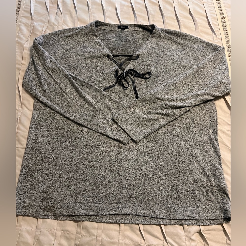 Women's Rails Leigh Shirt Melange Grey Size Large